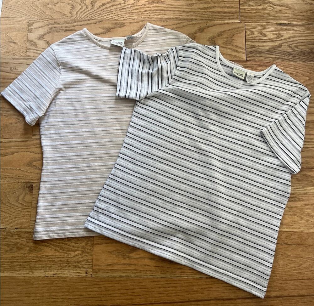 Set of Two Vintage Striped Classic Elements T-shirts
